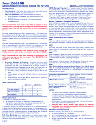 Instructions for Form 200-02 Delaware Individual Non-resident Income Tax Return - Delaware, Page 2