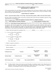 Form 11 Uniform Certificate of Authority Application (Ucaa) Biographical Affidavit