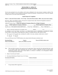 Form 11 Uniform Certificate of Authority Application (Ucaa) Biographical Affidavit, Page 7