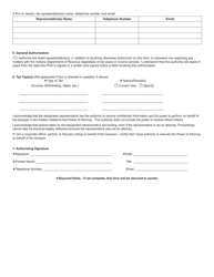 Form POA-1 (State Form 49357) Power of Attorney - Indiana, Page 2