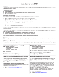 Form BT-EX (State Form 55115) Business Exemption Application - Indiana, Page 2