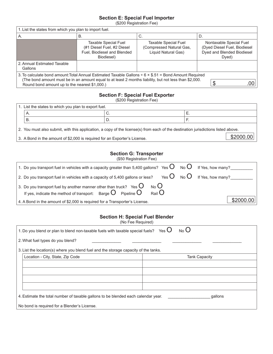 Form FT-1 (State Form 46297) Fuel Tax License Application - Indiana, Page 3