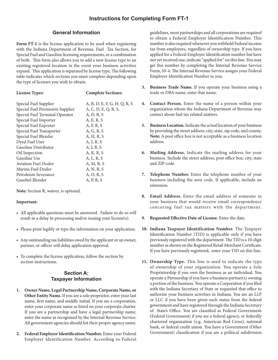 Form FT-1 (State Form 46297) Fuel Tax License Application - Indiana, Page 8