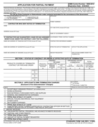 Form SF-1440 Application for Partial Payment