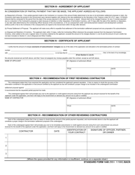 Form SF-1440 Application for Partial Payment, Page 2