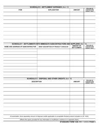 Form SF-1436 Settlement Proposal (Total Cost Basis), Page 3