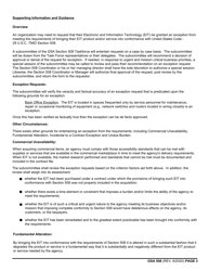 GSA Form 508 Request for Exception to Section 508 Requirement (29 U.s.c. 794d), Page 3