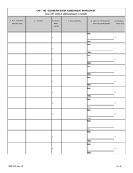 CAP Form 160 Deliberate Risk Assessment Worksheet, Page 2