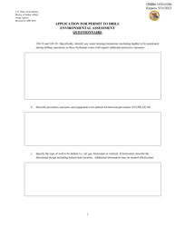 Application for Permit to Drill Environmental Assessment Questionnaire, Page 2