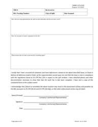 Spill Reporting and Remediation Form, Page 2