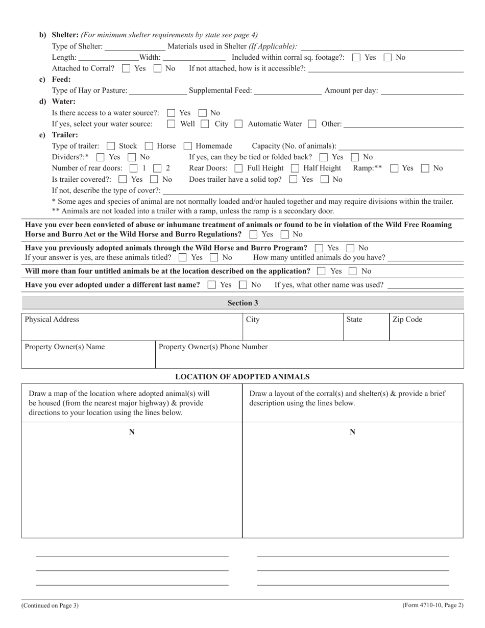 Form 4710-010 - Fill Out, Sign Online and Download Fillable PDF ...