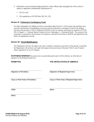 Form BOEM-0136 Permit for Geological Prospecting for Mineral Resources or Scientific Research on the Outer Continental Shelf Related to Minerals Other Than Oil., Gas, and Sulphur, Page 10