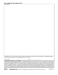 Form BSEE-0126 Well Potential Test Report (Wpt), Page 2