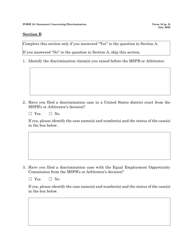 Form 10 Fed Cir. R. 15(C) Statement Concerning Discrimination, Page 2