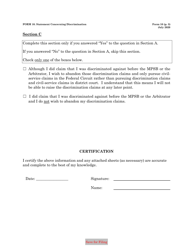 Form 10 Fed Cir. R. 15(C) Statement Concerning Discrimination, Page 3