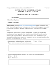 Form 16 Informal Brief (General Accounting Office Personnel Appeals Board, Office of Compliance, and Equal Employment Opportunity Commission Cases)