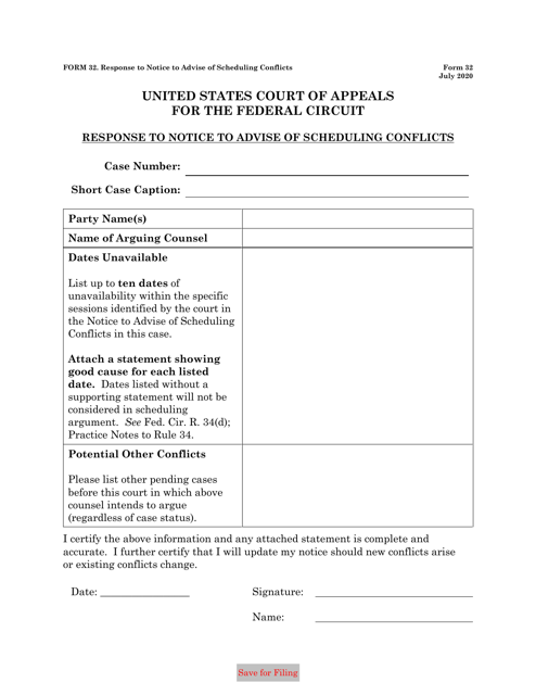 Form 32  Printable Pdf