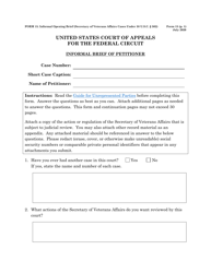 Document preview: Form 15 Informal Brief of Petitioner (Secretary of Veterans Affairs Cases Under 38 U.s.c. 502)