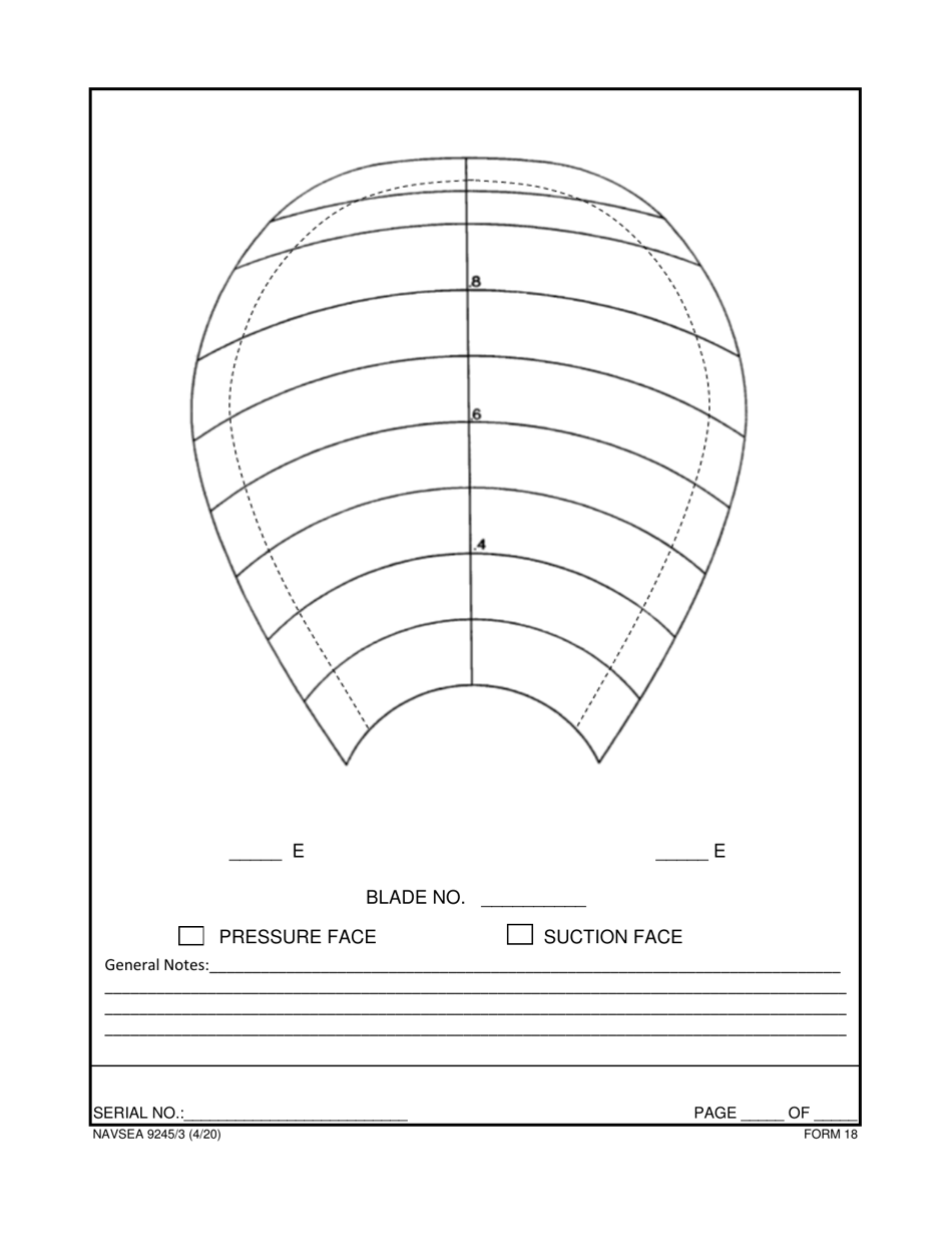 Form NAVSEA9245 / 3 Propeller Visual Technical Inspection Report, Page 19