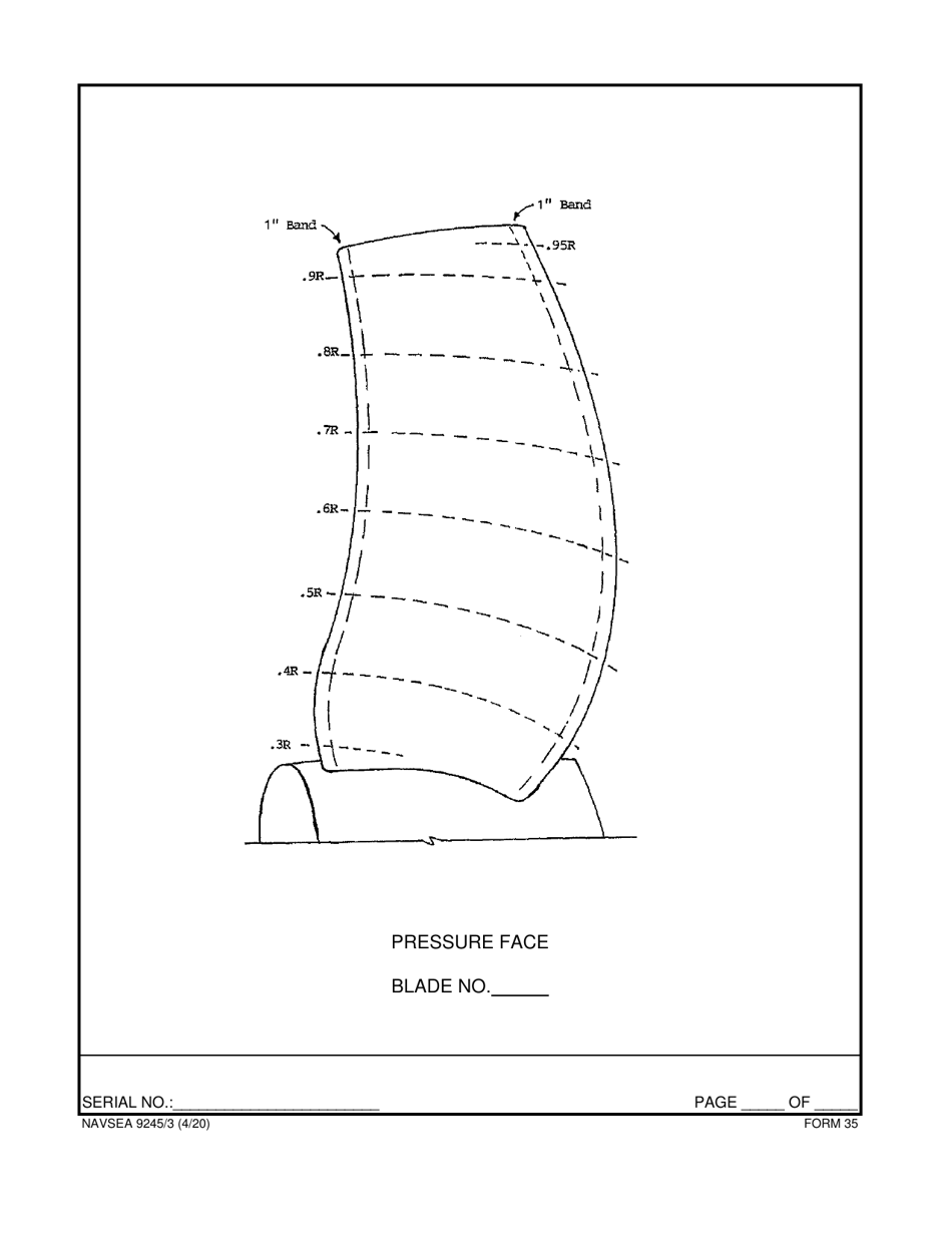 Form NAVSEA9245 / 3 Propeller Visual Technical Inspection Report, Page 36