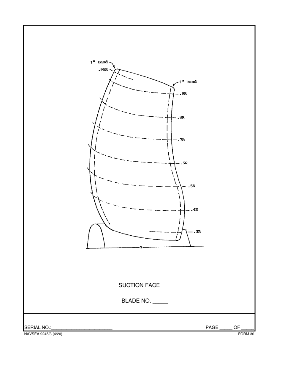 Form NAVSEA9245 / 3 Propeller Visual Technical Inspection Report, Page 37