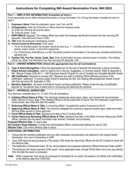 Form NIH2833 Nih Award Nomination, Page 3