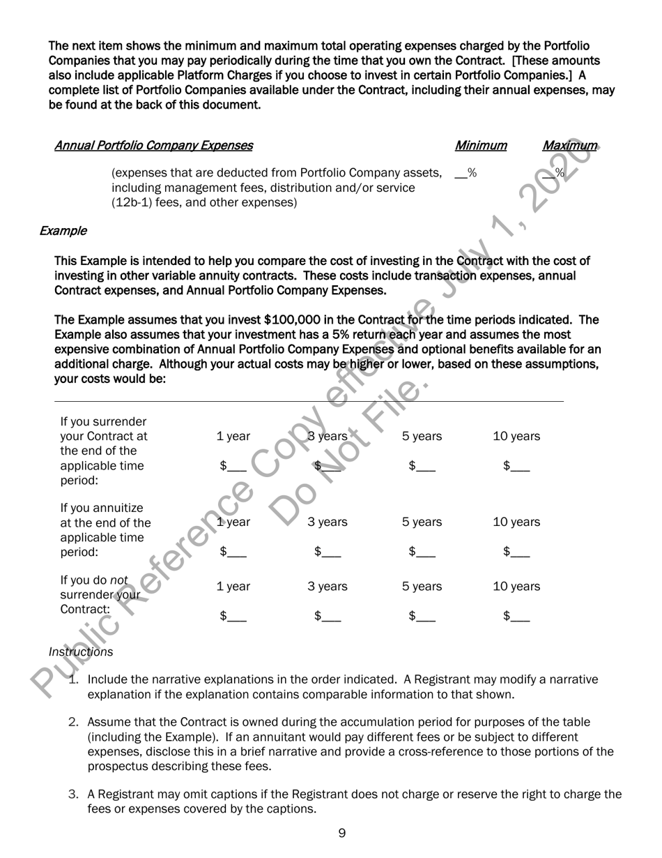 Form N-4 (SEC Form 2125) Registration Statement of Separate Accounts Organized as Unit Investment Trusts, Page 20