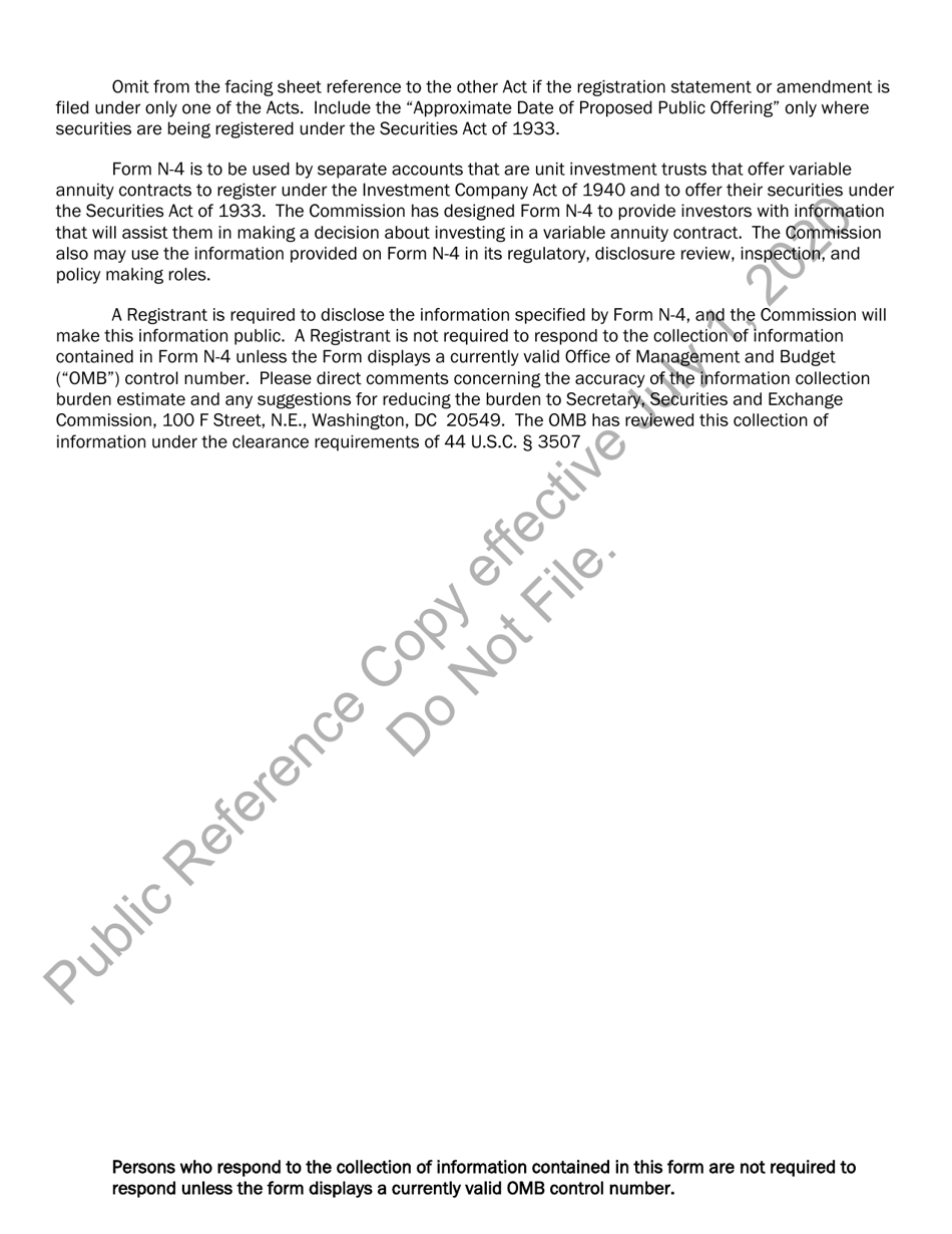 Form N-4 (SEC Form 2125) Registration Statement of Separate Accounts Organized as Unit Investment Trusts, Page 3