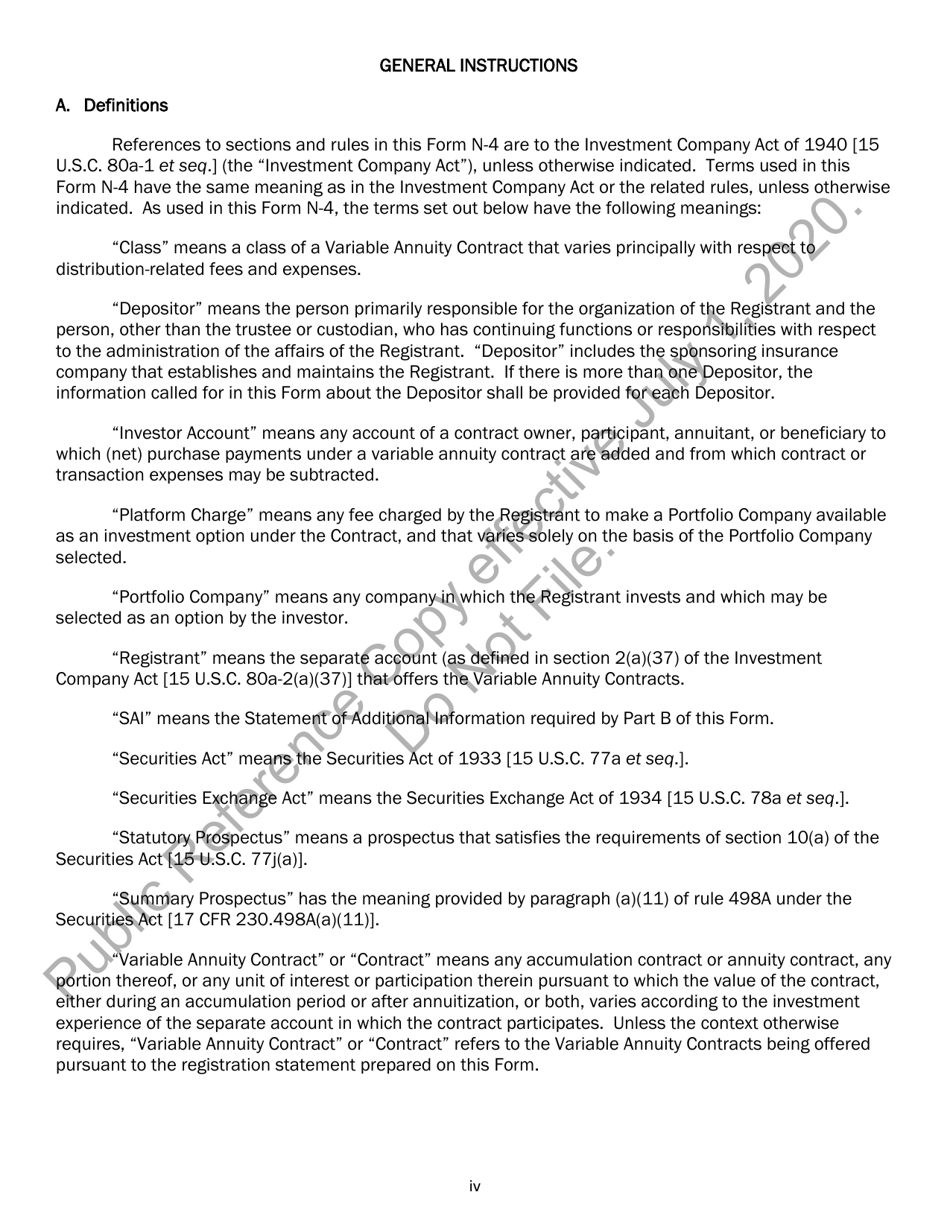 Form N-4 (SEC Form 2125) Registration Statement of Separate Accounts Organized as Unit Investment Trusts, Page 5