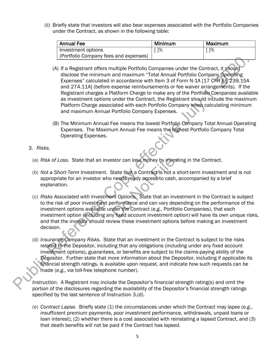 Form N-6 (SEC Form 2567) Registration Statement for Separate Accounts Organized as Unit Investment Trusts That Offer Variable Life Insurance Policies, Page 16