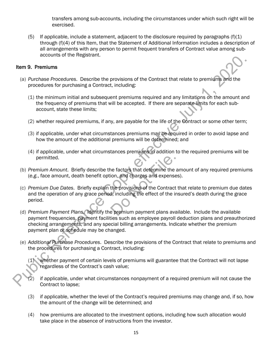Form N-6 (SEC Form 2567) Registration Statement for Separate Accounts Organized as Unit Investment Trusts That Offer Variable Life Insurance Policies, Page 26
