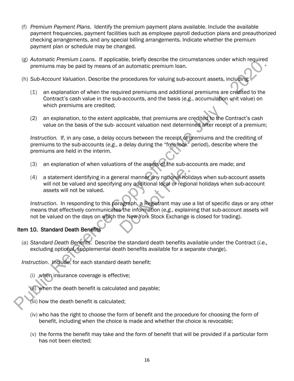 Form N-6 (SEC Form 2567) Registration Statement for Separate Accounts Organized as Unit Investment Trusts That Offer Variable Life Insurance Policies, Page 27