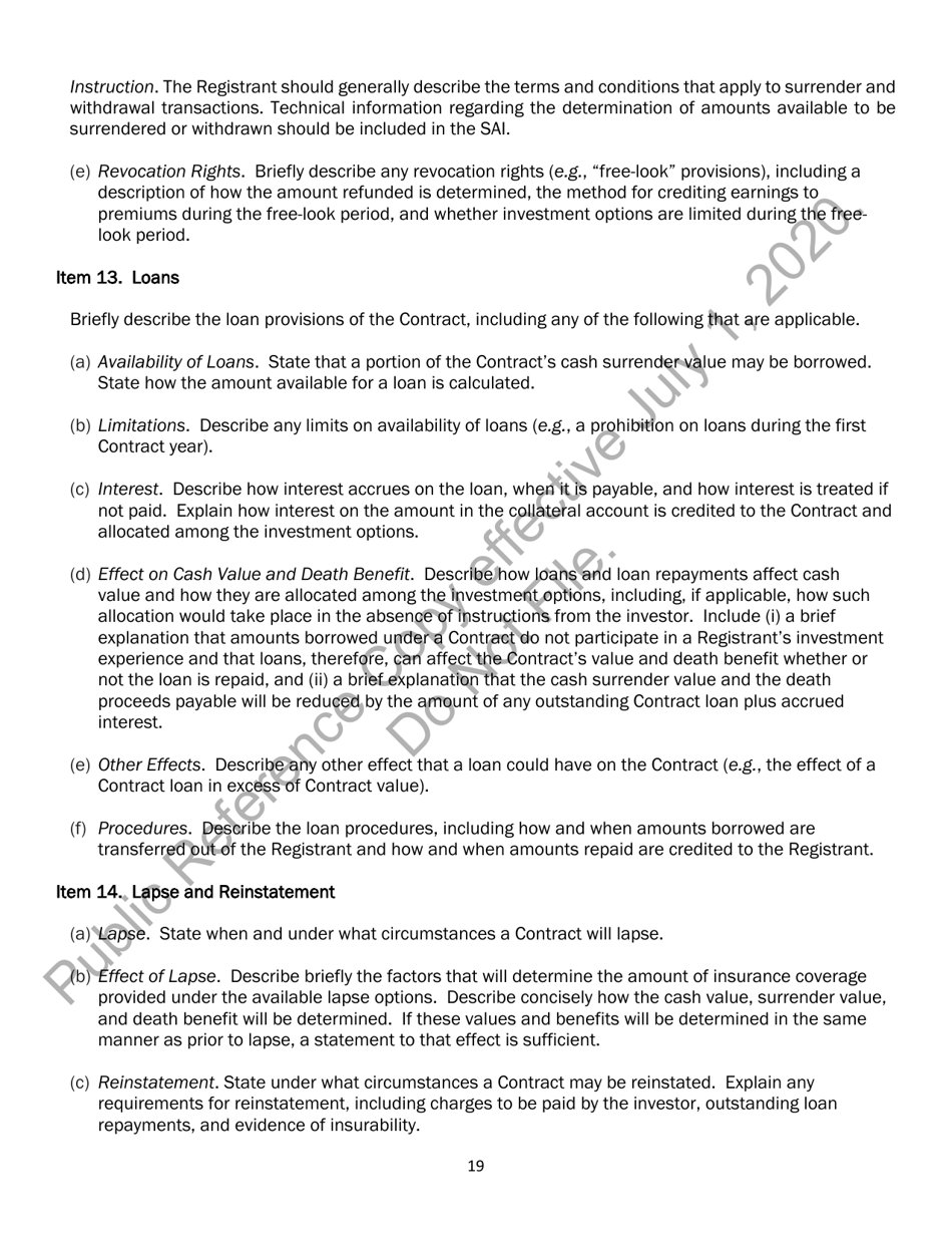 Form N-6 (SEC Form 2567) Registration Statement for Separate Accounts Organized as Unit Investment Trusts That Offer Variable Life Insurance Policies, Page 30