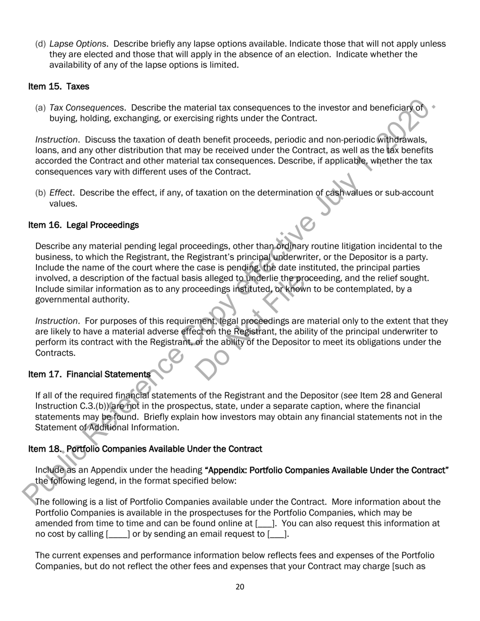 Form N-6 (SEC Form 2567) Registration Statement for Separate Accounts Organized as Unit Investment Trusts That Offer Variable Life Insurance Policies, Page 31