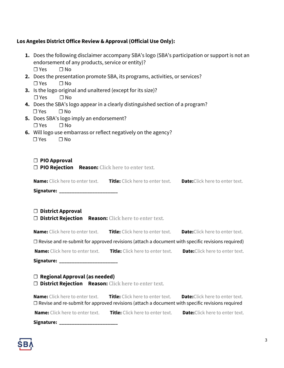 Logo Use Request, Page 6