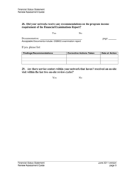Financial Status Statement Review Assessment Guide, Page 9