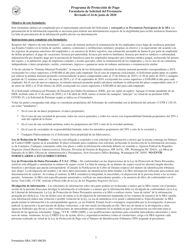 SBA Formulario 2483 Programa De Proteccion De Pago Formulario De Solicitud Del Prestatario (Spanish), Page 3