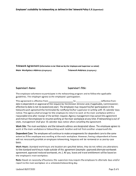 Telework Request and Agreement Form - Alaska, Page 2