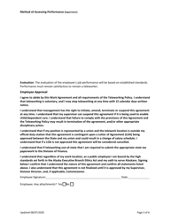 Telework Request and Agreement Form - Alaska, Page 5