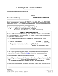 Form PG-200 Court Visitor&#039;s Report on Initial Petition - Alaska