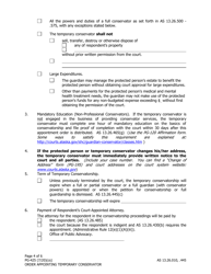 Form PG-425 Order Appointing Temporary Conservator Under as 13.26.445 - Alaska, Page 4
