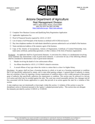 New Business License and Qualifying Party Registration Application - Arizona, Page 2