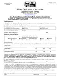 New Business License and Qualifying Party Registration Application - Arizona, Page 3