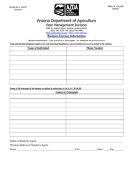New Business License and Qualifying Party Registration Application - Arizona, Page 4