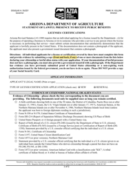 Document preview: Statement of Lawful Presence to Receive Public Benefits - Arizona