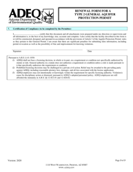 Renewal Form for a Type 2 General Aquifer Protection Permit - Arizona, Page 3