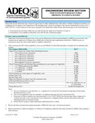 Document preview: Drinking Water Facility Time Extension Request Form - Arizona