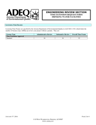Drinking Water Facility Time Extension Request Form - Arizona, Page 2