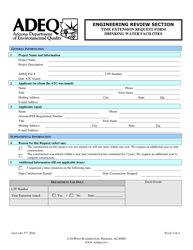 Drinking Water Facility Time Extension Request Form - Arizona, Page 3