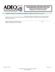 Drinking Water Facility Time Extension Request Form - Arizona, Page 4